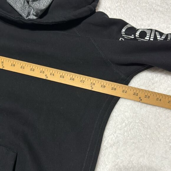 Calvin Klein Performance Funnel Neck Sweatshirt Black & Grey Size Large Like New - Picture 10 of 13
